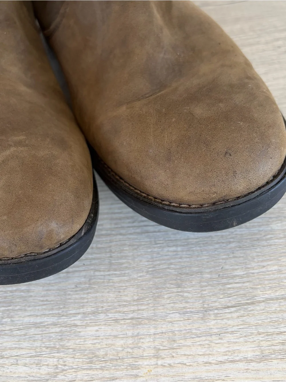 Timberland Stormbucks Chelsea Boots Mens 13 Brown Nubuck Leather Western EUC